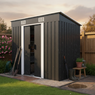 Záhradný domček na náradie L, 196x122x182cm,  antracitová