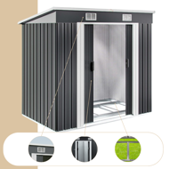 Záhradný domček na náradie L, 196x122x182cm,  antracitová