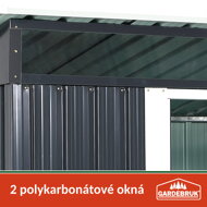 Plechový záhradný domček na náradie antracitový 