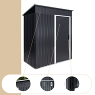 Záhradný domček na náradie M, 162x86x181cm, antracitová