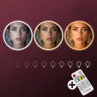 Toaletný stolík JOCELYN s osvetlením, 140x90x40cm, biela