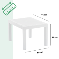 Záhradný set AKITA, 3-dielny, biela