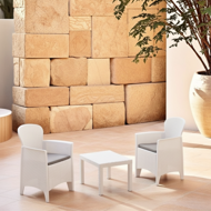 Záhradný set AKITA, 3-dielny, biela