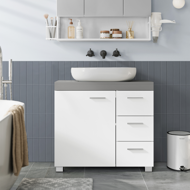 Skrinka pod umývadlo IVY, 30x70x64cm, biela/šedá