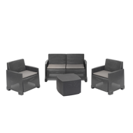 Záhradný set COMO 4-dielny, antracitová