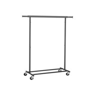 Stojan na oblečenie INEZ na kolieskach, max.90kg, 83,5x45x160cm, čierna