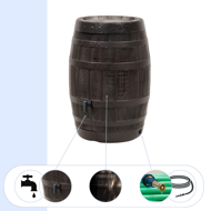 Sud na dažďovú vodu BOTAQUA, 250l, hnedá