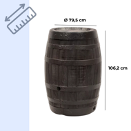 Sud na dažďovú vodu BOTAQUA, 430l, hnedá