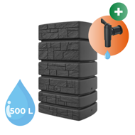 Sud na dažďovú vodu TOWER STONE, 500l, antracitová