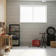 Regál do dielne STACKARO SOLID SMALL, 58x28x131,5cm, čierna