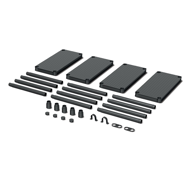 Regál do dielne STACKARO SOLID SMALL, 58x28x131,5cm, čierna