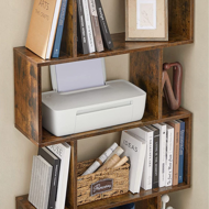 Polica/regál na knihy PRESTON, 70x24x190,5cm, hnedá