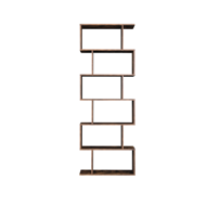 Polica/regál na knihy PRESTON, 70x24x190,5cm, hnedá