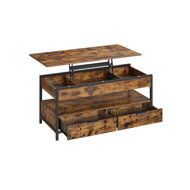 Výškovo nastaviteľný konferenčný stolík GASPAR, 50x100x(48-63)cm hnedá/čierna