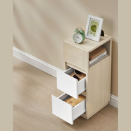 Nočný stolík ROBIN, 30x25x65cm, biela/béžová