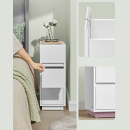 Nočný stolík ROBIN, 30x25x65cm, biela