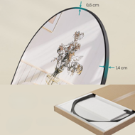 Zaoblené zrkadlo UMBRA, 160x50cm, čierna