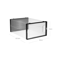 Organizér na topánky MARI, 18boxov, čierna/priesvitná