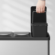 Kôš na separovanie odpadu SORT 24l (3x8l), oceľová