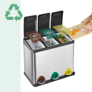 Kôš na separovanie odpadu SORT 24l (3x8l), oceľová