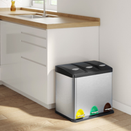 Kôš na separovanie odpadu SORT 24l (3x8l), oceľová