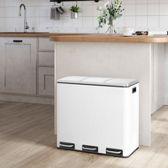 Kôš na separovanie odpadu SORT 54l (3x18 l) + vrecia na odpadky, biela