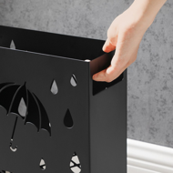 Kovový stojan na dáždniky RAIN, 28x12x41cm, čierna