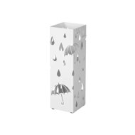Kovový stojan na dáždniky UMBRELLA, 15,5x15,5x49cm, biela