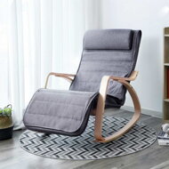 Hojdacie kreslo, leňoška SWING nosnosť 150kg, 67x115x91cm, sivá