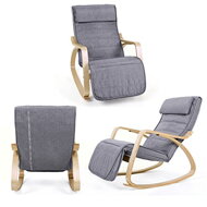 Hojdacie kreslo, leňoška SWING nosnosť 150kg, 67x115x91cm, sivá