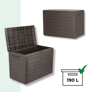 Úložný box WOODEBOX, 190L, 78x44x55cm, tmavo hnedá