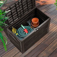 Úložný box WOODEBOX, 190L, 78x44x55cm, tmavo hnedá