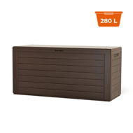 Úložný box WOODEBOX, 280L, 120x46x57cm, tmavo hnedá