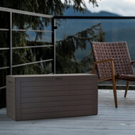 Úložný box WOODEBOX, 280L, 120x46x57cm, tmavo hnedá