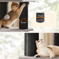 Mačací strom ONYX, 50x50x160cm, šedá/čierna