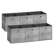 Úložné boxy GARY 6ks,30x30x30cm, šedá 