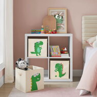 Trojica 30x30cm úložných boxov DINO pre deti
