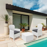 Záhradný set TREE, 3-dielny, biela