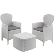 Záhradný set TREE, 3-dielny, biela