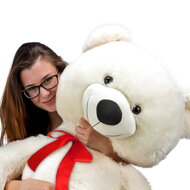 Veľký plyšový medveď BENY, 100cm, biela