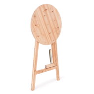 Kokteilový stolík, masívne drevo Ø 78cm, sklápateľný