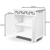 Komoda JERSEY, 76 x 65 x 35 cm, biela