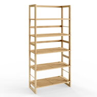 Drevený policový regál ÖLAND, 58x27x136cm, 5 políc, hnedá