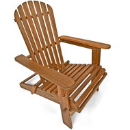 Záhradné lehátko ADIRONDACK, sklápacie, 69x84x94cm, prírodná hnedá