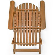 Záhradné lehátko ADIRONDACK, sklápacie, 69x84x94cm, prírodná hnedá