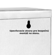 Nástenná lekárnička SAVE, 25x12x48,5cm, strieborná