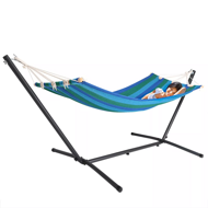 Hojdacia sieť RELAX s kovovým stojanom, 200x80x110cm, modrá
