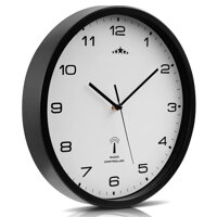 Nástenné hodiny čierne Ø31cm