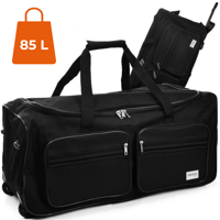 Cestovná taška na kolieskach ROLL 85 l, čierna