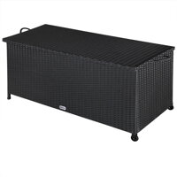 Polyratanový úložný box RICCO, 122x56 61cm, čierna